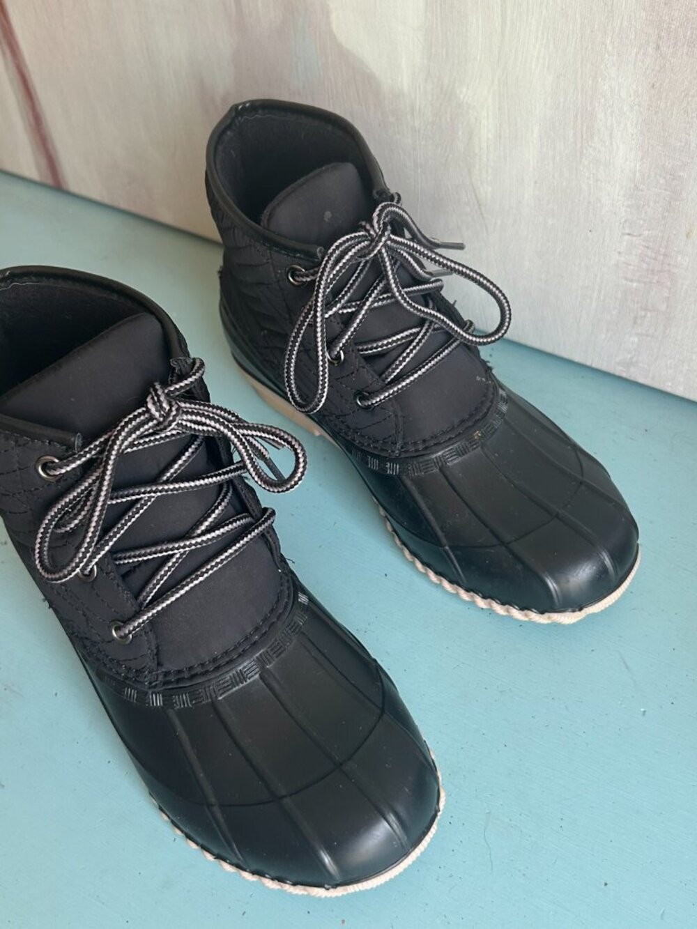 Magellan Outdoors Quilted Duck Boot Waterproof Rubber All Weather Size 6 - Picture 13 of 14